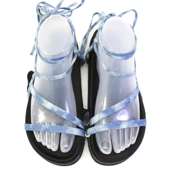 ROAM Denim Lace Up Sandal - Picture 2 of 5